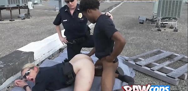 BBW officers arresting a huge loaded boner for fun